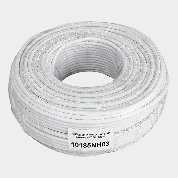 Cable UTP Cat 6 NHTD 100m 4 Pares 24AWG Blanco 1