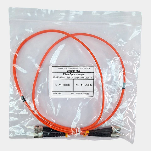 Jumper ST/ST Multimodo OM1 Duplex Naranjo 1m