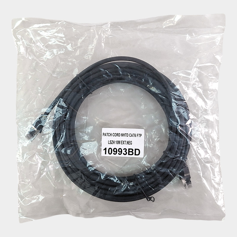Patch Cord CAT 6 NHTD FTP LSZH Exterior Negro 10 m 1