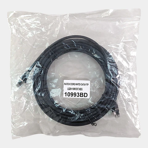 Patch Cord CAT 6 NHTD FTP LSZH Exterior Negro 10 m