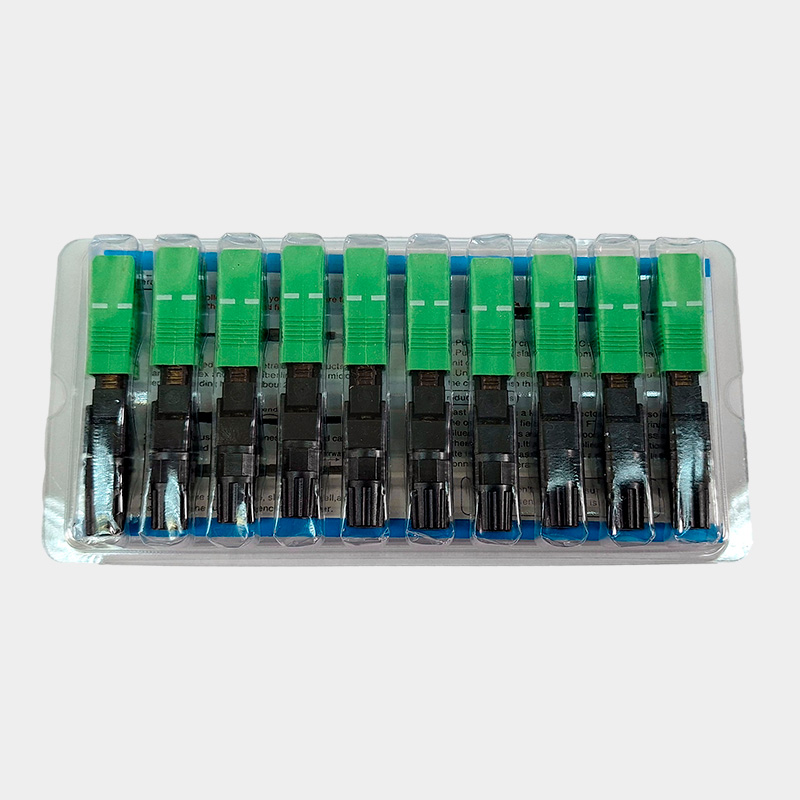Conector Rápido de Fibra Óptica SC/APC en Línea con Tapa Abatible 4