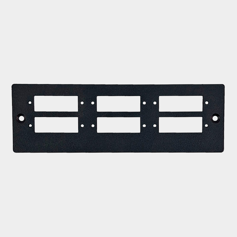 Panel Vacío de Fibra Óptica para 6 Adaptadores SC Dúplex 125×40 mm 1