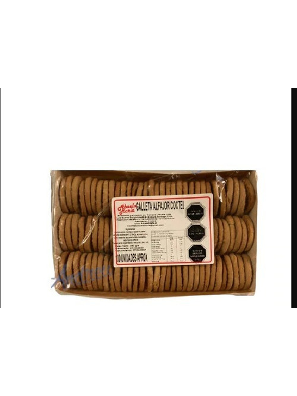 Galletas De Cóctel Alfajor Vegana Abuela  María 350 Grs  1