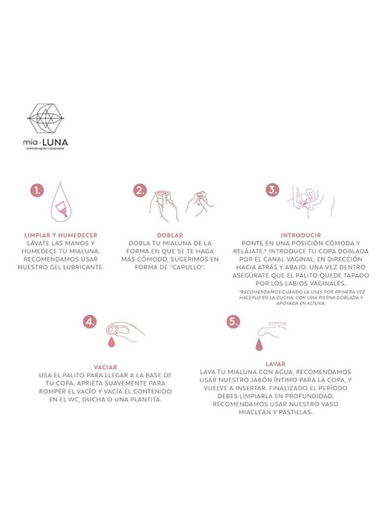 Copa Menstrual Mia Luna Todas Las Tallas Y Colores 4