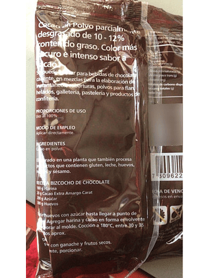 Cacao En Polvo Extra Amargo Puratos 250 Grs