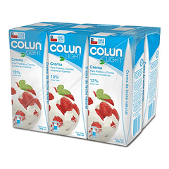 Crema Para Postres Y Cocina 6 Unid Colun Light 200ml