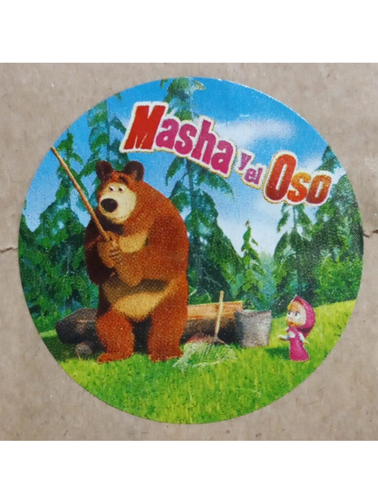 Sticker o Etiqueta Circular Para Niños Y Niñas Dibujos Animados 100 Uni 9