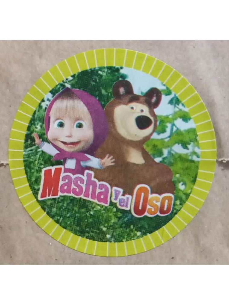 Sticker o Etiqueta Circular Para Niños Y Niñas Dibujos Animados 100 Uni 10