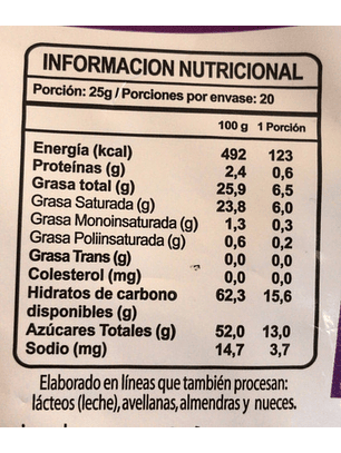 Chips De Chocolate Neucober Bitter Suave Horneables 500 Grs