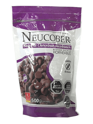 Chips De Chocolate Neucober Bitter Suave Horneables 500 Grs