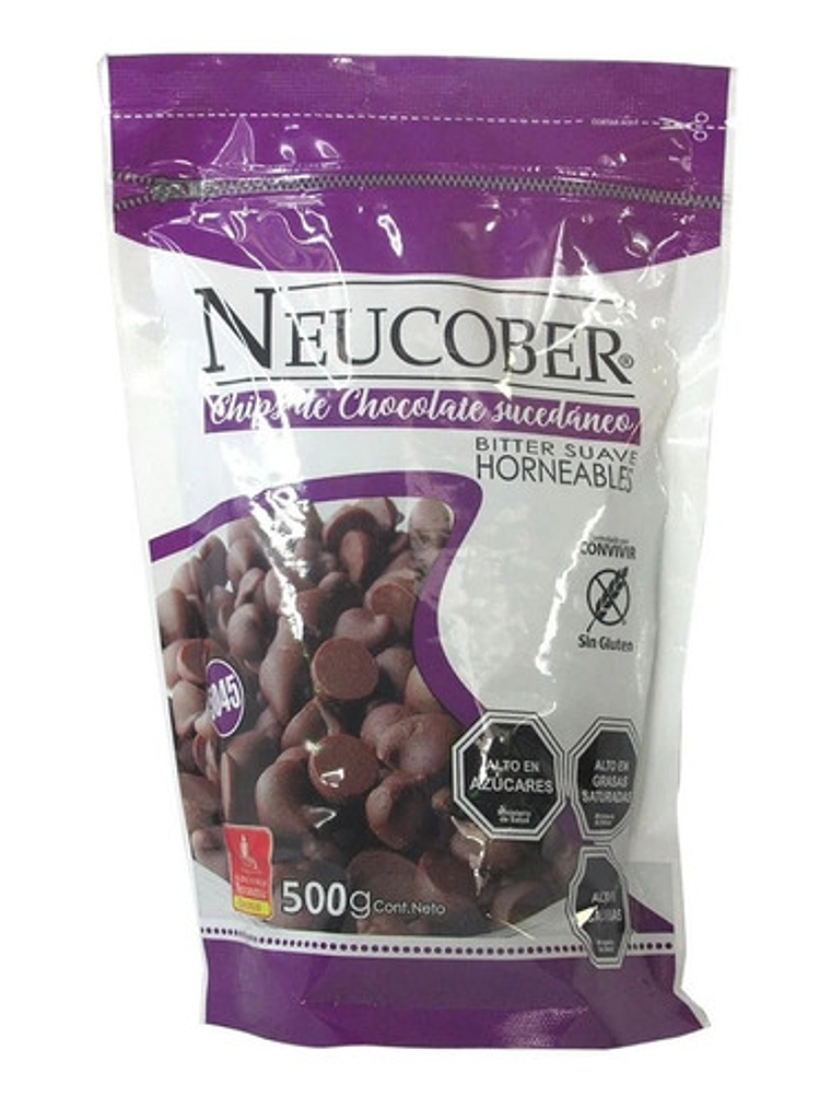Chips De Chocolate Neucober Bitter Suave Horneables 500 Grs 1