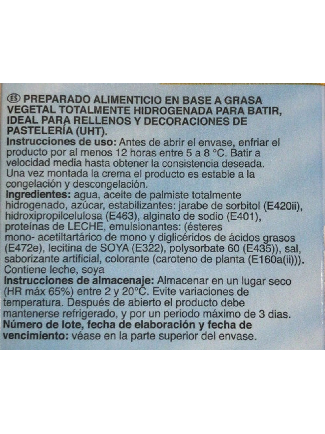 Crema Vegetal Montamix Puratos 1 Litro 2