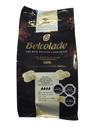 Cobertura De Chocolate Belcolade Blanco 31% Cacao
