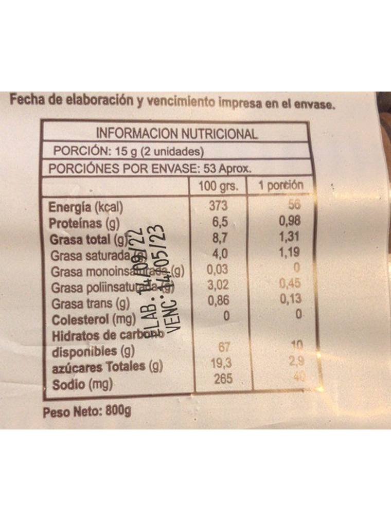 Galleta Alfajor Tío Nino Bolsa 800 Gr 100 Unid Aprox Vegana 2
