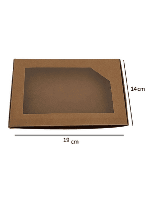 20 Cajas De Cartón Kraft Para 6 Alfajores Extendidos 19x14x4