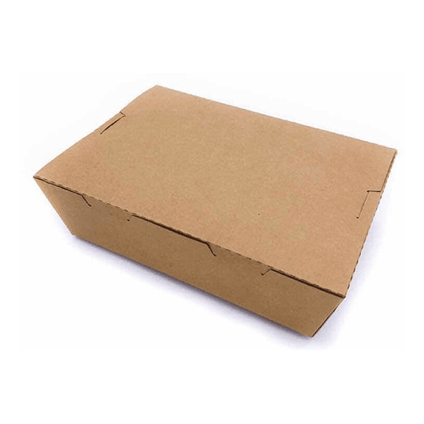 50 Unidades Caja Cartón Kraft Sin Ventana 1600 Ml 2