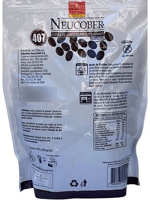 Cobertura De Chocolate Neucober 407 Alto Rendimiento 1 kg