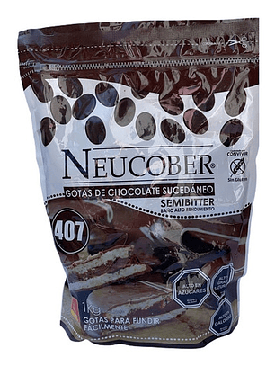 Cobertura De Chocolate Neucober 407 Alto Rendimiento 1 kg