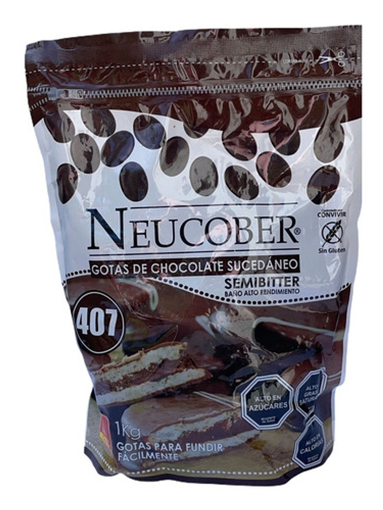 Cobertura De Chocolate Neucober 407 Alto Rendimiento 1 kg 1