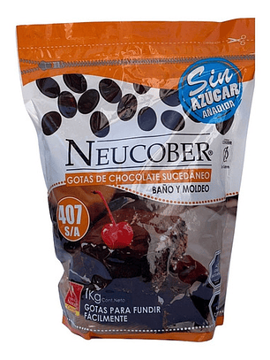 Cobertura De Chocolate Neucober 407 Sin Azucar Sin Gluten 1 kg