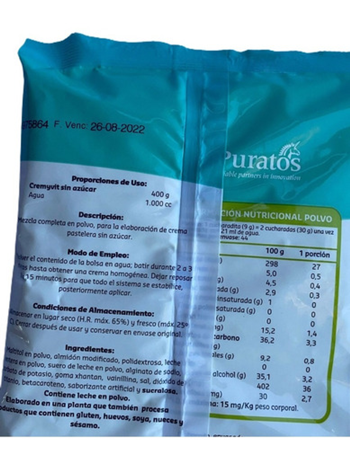 Crema Pastelera Sin Azúcar Puratos Cremyvit 2