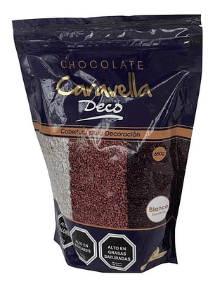Cobertura De Chocolate Caravella Deco Escamas Blanco 650 Gr