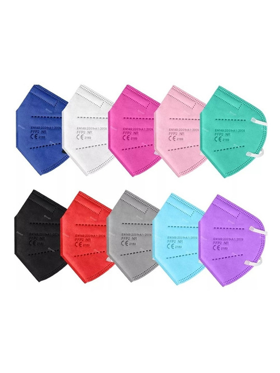 10 Mascarillas Kn95 Ffp2 Para Niños 9 A 12 Años Certificadas 23