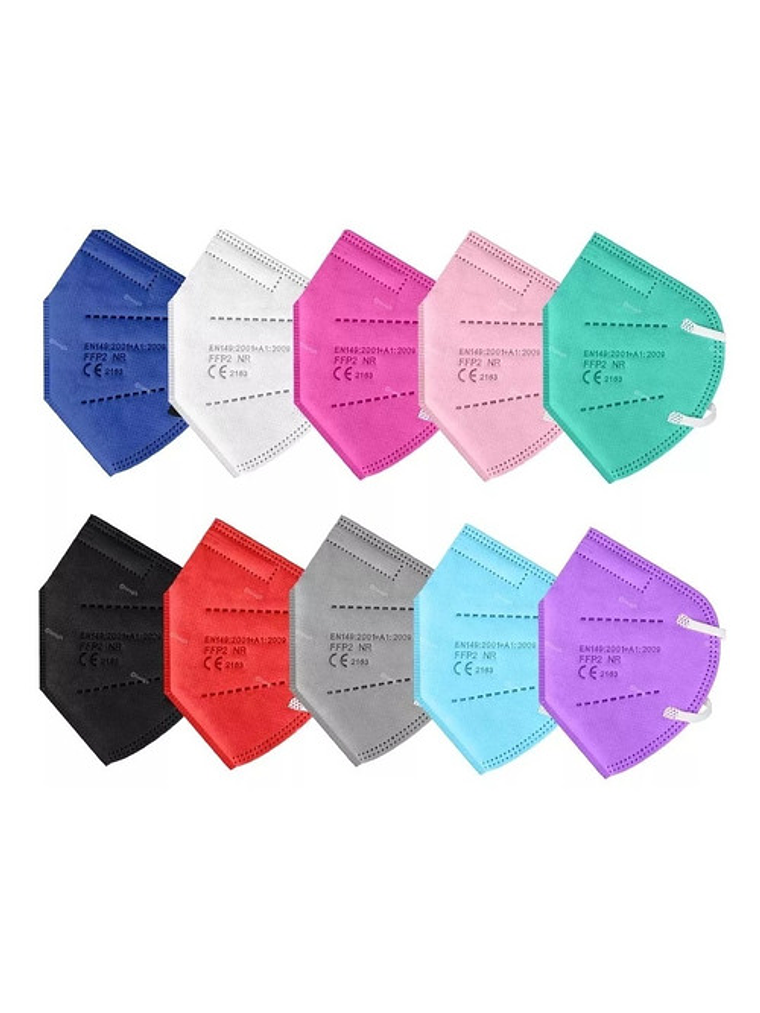 10 Mascarillas Kn95 Ffp2 Para Niños 9 A 12 Años Certificadas 43