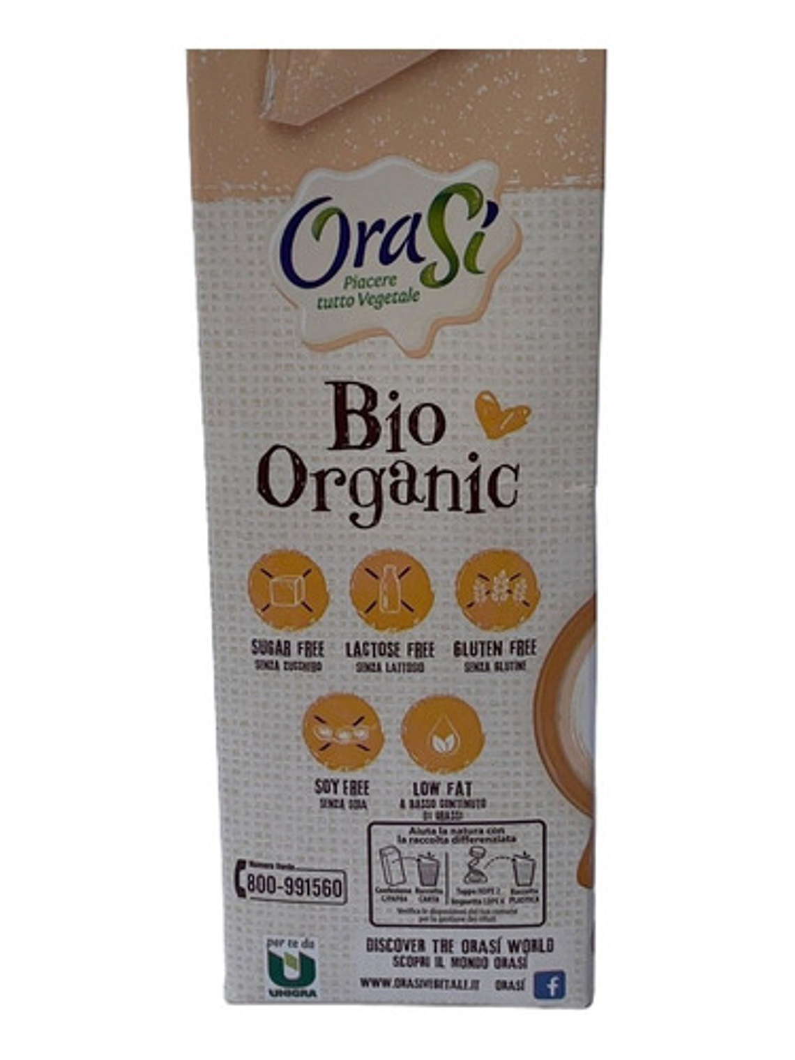 Leche Vegetal Orasi Bio Organic Almendra Sin Azúcar 1 Lt 3