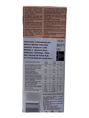 Leche Vegetal Orasi Organic Avena Sin Azúcar Añadida 1 Lt