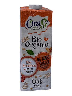 Leche Vegetal Orasi Organic Avena Sin Azúcar Añadida 1 Lt