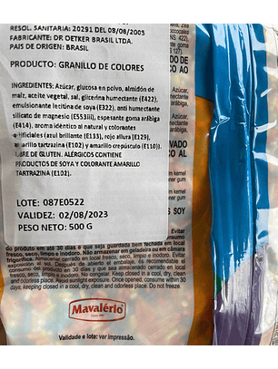 Sprinkles Decoración Palitos De Colores Crocantes 500 Grs