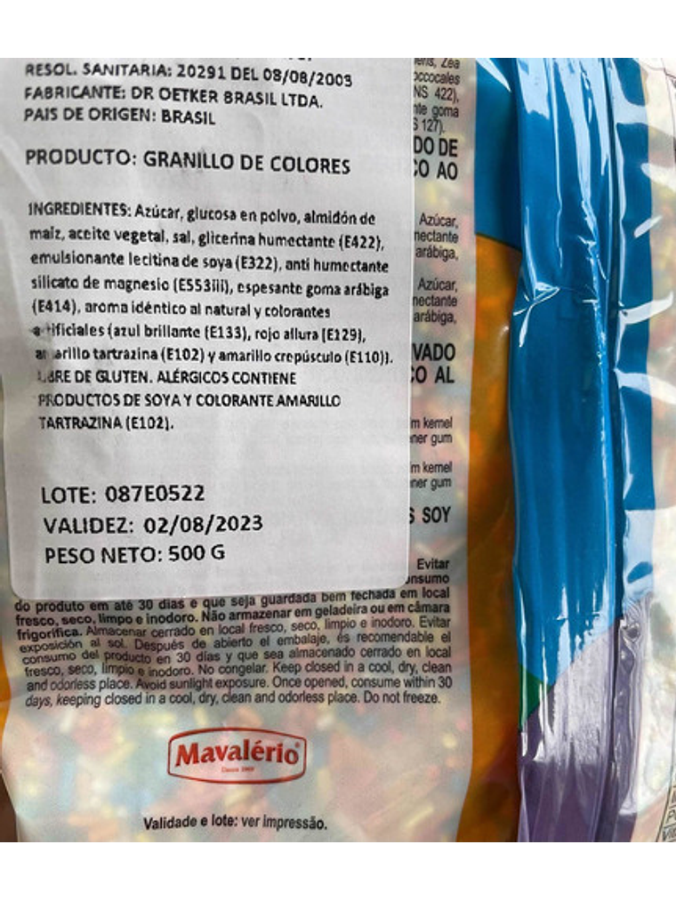 Sprinkles Decoración Palitos De Colores Crocantes 500 Grs 2