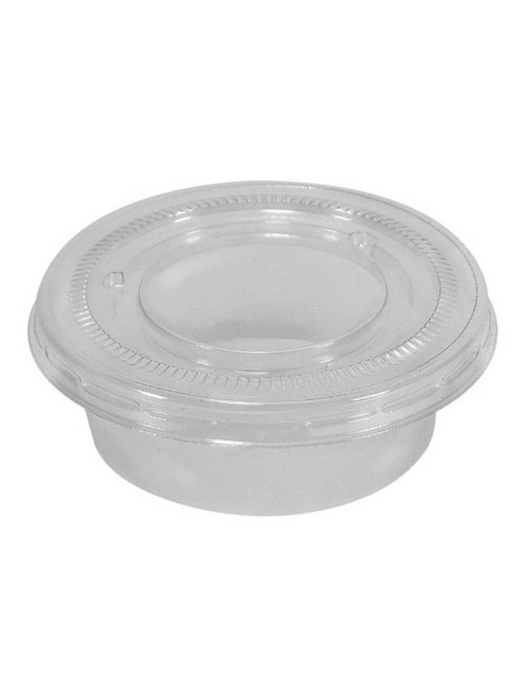Pocillo Degustador Salsero Con Tapa 1.5 Oz (45cc) X100 U 1