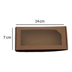 5 Cajas De Cartón Kraft Multiuso Autoarmables 14x7x3 Cm No2