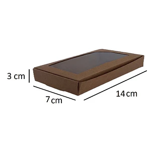 5 Cajas De Cartón Kraft Multiuso Autoarmables 14x7x3 Cm No2