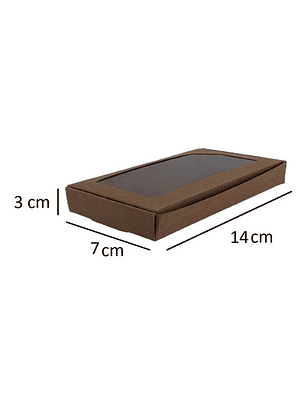 5 Cajas De Cartón Kraft Multiuso Autoarmables 14x7x3 Cm No2