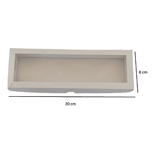 5 Cajas De Cartón Blanca Multiuso Autoarmables 20x8x3 Cm