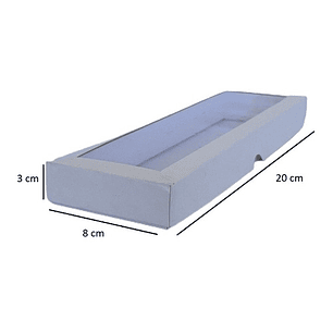5 Cajas De Cartón Blanca Multiuso Autoarmables 20x8x3 Cm