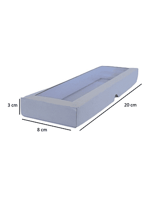 5 Cajas De Cartón Blanca Multiuso Autoarmables 20x8x3 Cm
