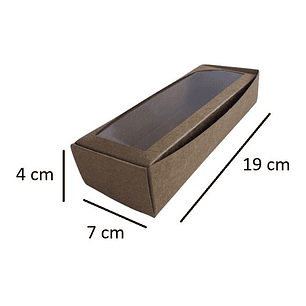 5 Cajas De Cartón Kraft Multiuso Autoarmable 19x7x4cm  N°3a