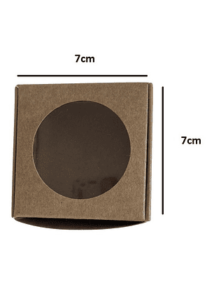 5 Cajas De Cartón Kraft Multiuso Autoarmable 7x7x3cm  N°1