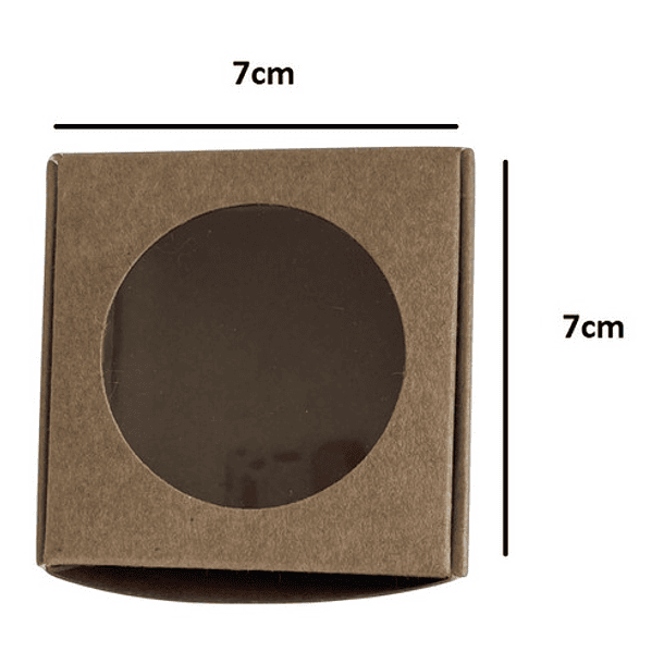 5 Cajas De Cartón Kraft Multiuso Autoarmable 7x7x3cm  N°1 1