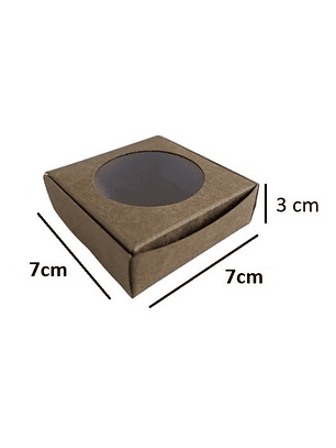 5 Cajas De Cartón Kraft Multiuso Autoarmable 7x7x3cm  N°1