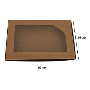 5 Cajas De Cartón Kraft Multiuso Autoarmables  19x14x4 N°6