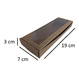 5 Cajas De Cartón Kraft Multiuso Autoarmable 19x7x3cm  N°3