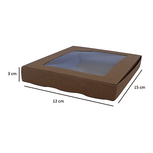 5 Cajas De Cartón Kraft Multiuso Autoarmable 15x12x3cm  N°4