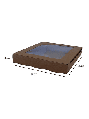 5 Cajas De Cartón Kraft Multiuso Autoarmable 15x12x3cm  N°4