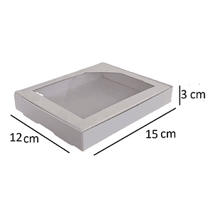 5 Cajas Cartón Blanca Multiuso Autoarmables 15x12x3cm N°4b