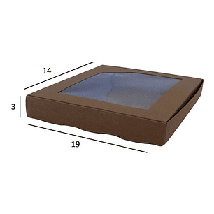 5 Cajas De Cartón Kraft Multiuso Autoarmable 19x14x3cm  N°